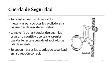 Slide 37: Cuerda de Seguridad