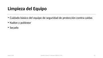 Slide 41: Limpieza del Equipo