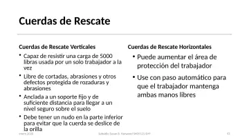 Slide 42: Cuerdas de Rescate