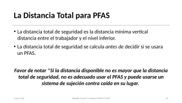 Slide 45: La Distancia Total para PFAS