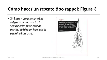 Slide 54: Cómo hacer un rescate tipo rappel: Figura 3