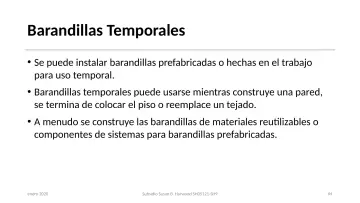 Slide 64: Barandillas Temporales