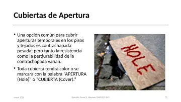 Slide 70: Cubiertas de Apertura