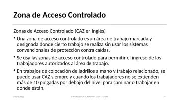Slide 76: Zona de Acceso Controlado