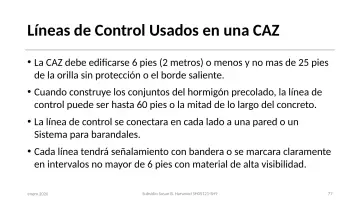 Slide 77: Líneas de Control Usados en una CAZ