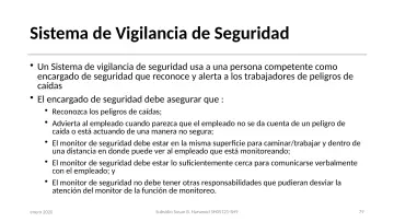 Slide 79: Sistema de Vigilancia de Seguridad