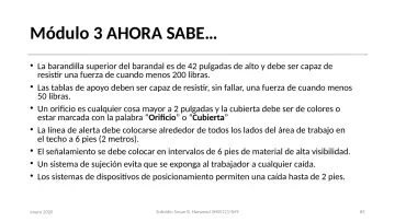 Slide 85: Módulo 3 AHORA SABE…
