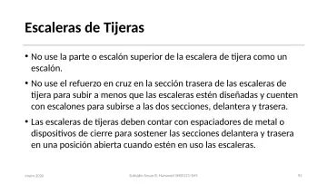 Slide 92: Escaleras de Tijeras