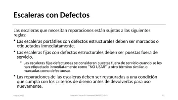 Slide 95: Escaleras con Defectos