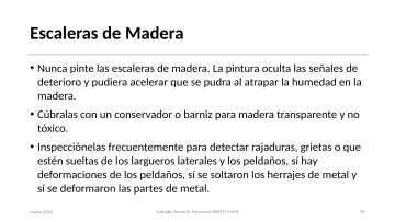 Slide 96: Escaleras de Madera