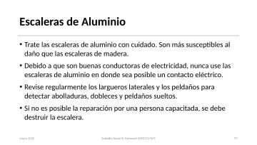 Slide 97: Escaleras de Aluminio