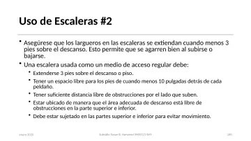 Slide 100: Uso de Escaleras #2