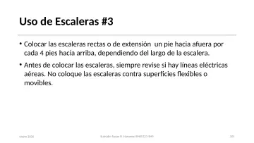 Slide 101: Uso de Escaleras #3