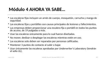Slide 107: Módulo 4 AHORA YA SABE…