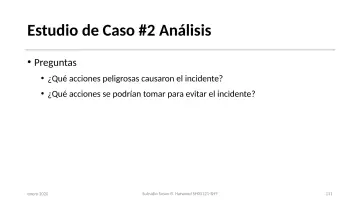 Slide 111: Estudio de Caso #2 Análisis