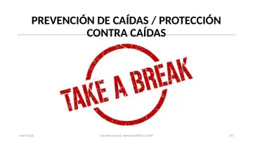 Slide 112: PREVENCIÓN DE CAÍDAS / PROTECCIÓN