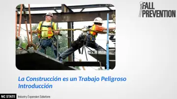 Slide 3: La Construcción es un Trabajo Peligroso Introducción