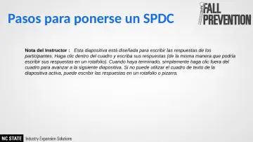 Slide 25: Pasos para ponerse un SPDC