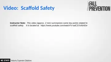 Slide 28: Video: Scaffold Safety