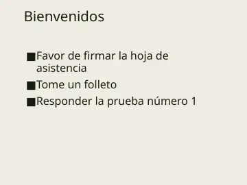 Slide 2: Bienvenidos
