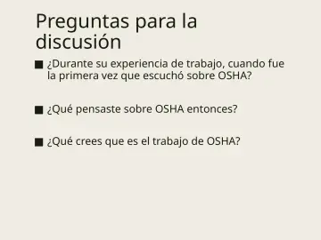 Slide 9: Preguntas para la discusión