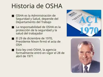 Slide 10: Historia de OSHA