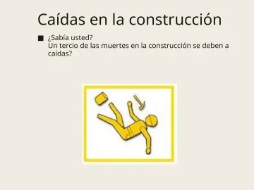 Slide 23: Caídas en la construcción