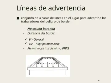 Slide 31: Líneas de advertencia