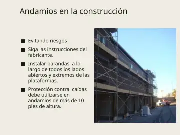Slide 42: Andamios en la construcción