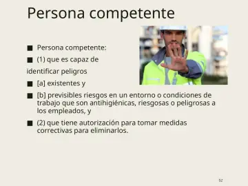 Slide 52: Persona competente