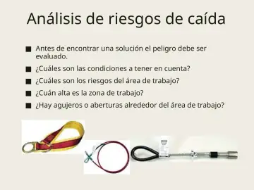 Slide 54: Análisis de riesgos de caída