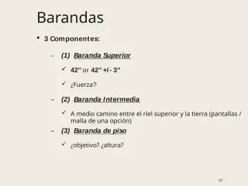 Slide 57: Barandas