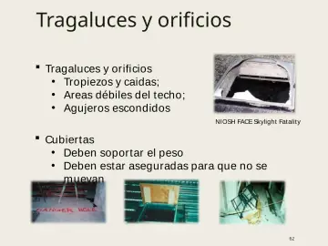 Slide 62: Tragaluces y orificios
