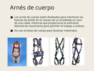 Slide 73: Arnés de cuerpo