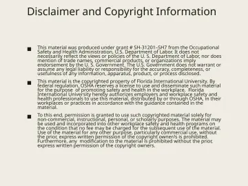 Slide 86: Disclaimer and Copyright Information