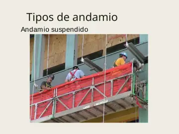 Slide 102: Tipos de andamio