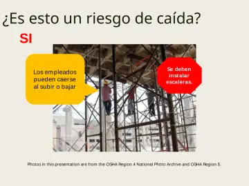 Slide 105: ¿Es esto un riesgo de caída?