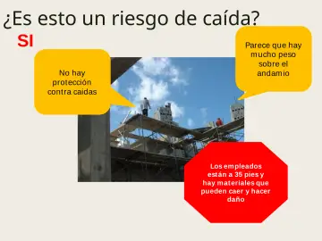Slide 109: ¿Es esto un riesgo de caída?