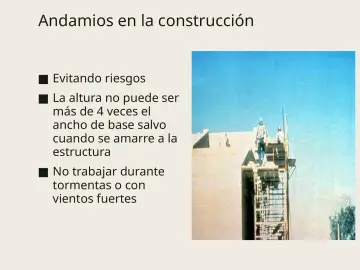 Slide 124: Andamios en la construcción