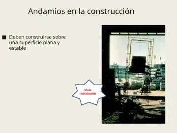 Slide 127: Andamios en la construcción