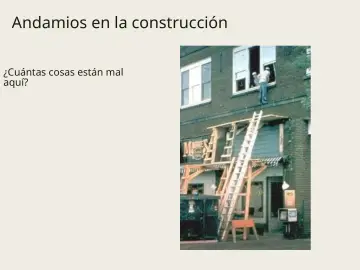 Slide 130: Andamios en la construcción