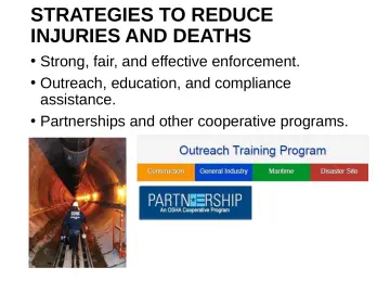 Slide 12: STRATEGIES TO REDUCE INJURIES AND DEATHS