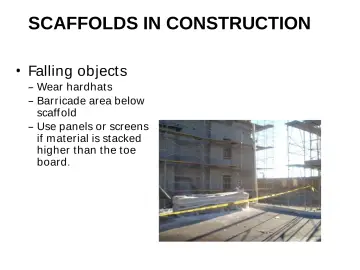 Slide 41: SCAFFOLDS IN CONSTRUCTION