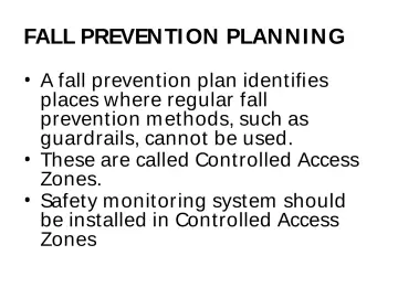 Slide 47: FALL PREVENTI ON PLANNI NG