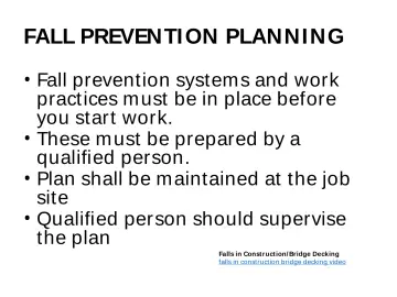 Slide 49: FALL PREVENTI ON PLANNI NG