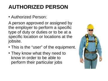 Slide 50: AUTHORIZED PERSON