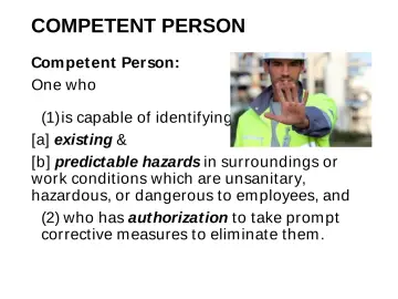 Slide 51: COMPETENT PERSON