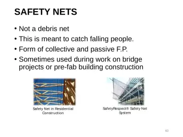 Slide 60: SAFETY NETS