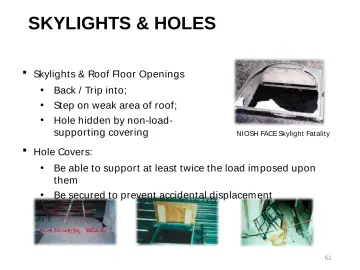 Slide 61: SKYLIGHTS & HOLES
