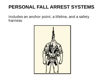 Slide 62: PERSONAL FALL ARREST SYSTEMS